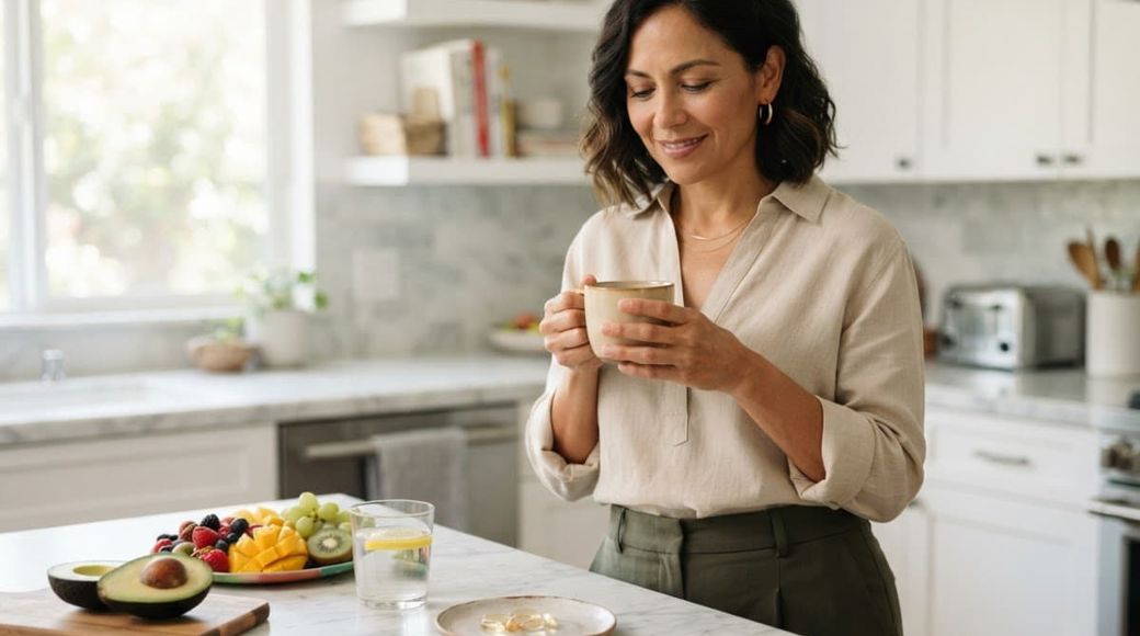 Familia mexicana en casa planificando su rutina de bienestar y salud digestiva