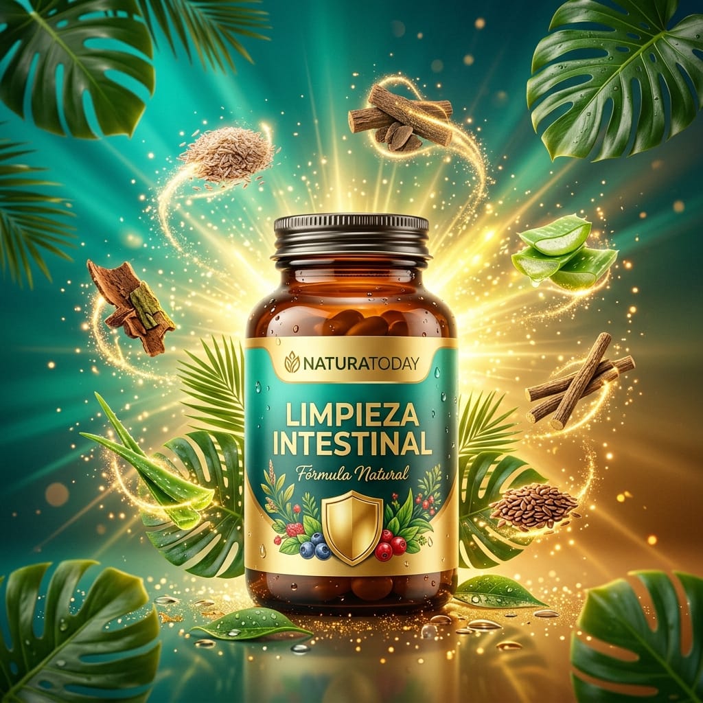 Cápsulas y suplementos alimenticios de origen vegetal sobre una mesa junto a plantas