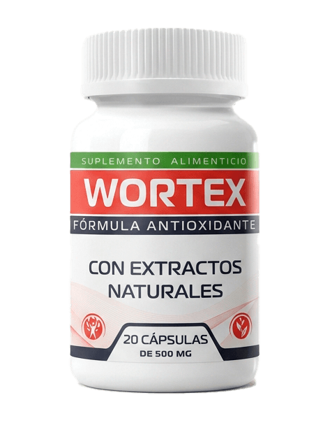 Caja de Wortex, suplemento alimenticio en cápsulas con epazote disponible en México